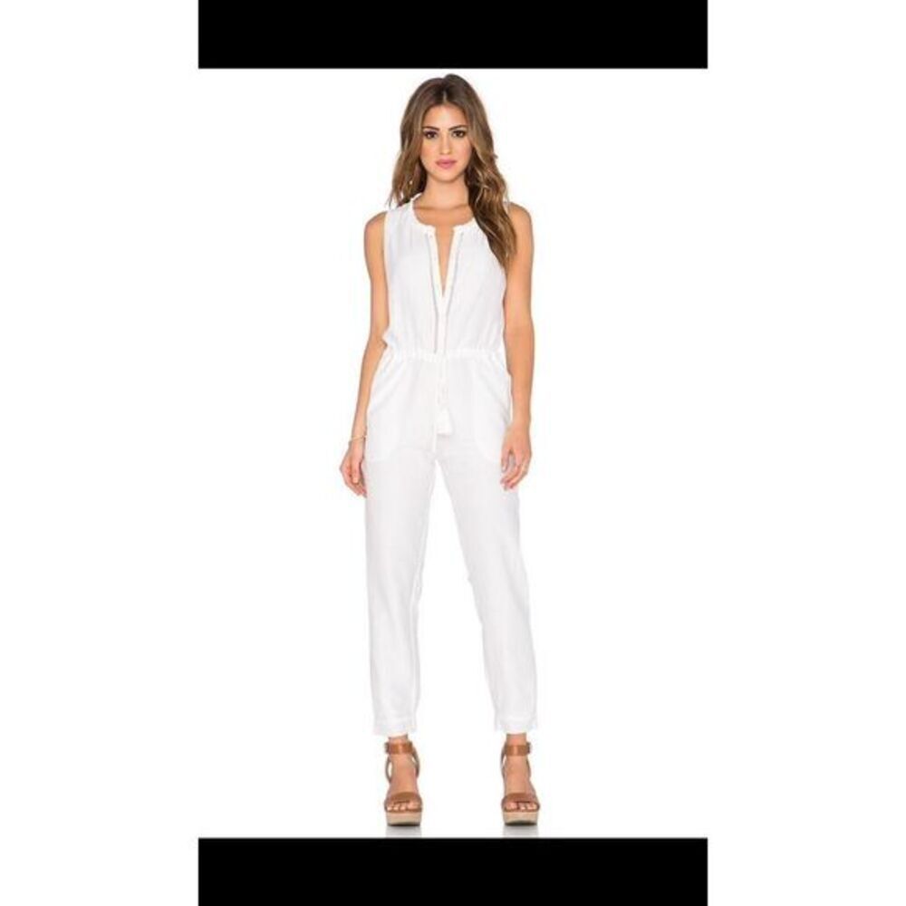 ‎TRYB212 white jumpsuit with waist string